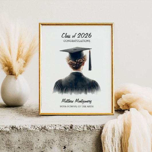 Herzlichen Glückwunsch Lockiger Blonder Männlicher Poster