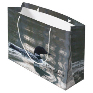 Herzlichen Glückwunsch Loon Bag Große Geschenktüte