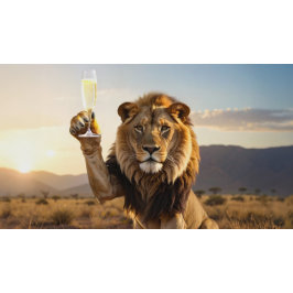 Herzlichen Glückwunsch Löwe Rundes Kissen