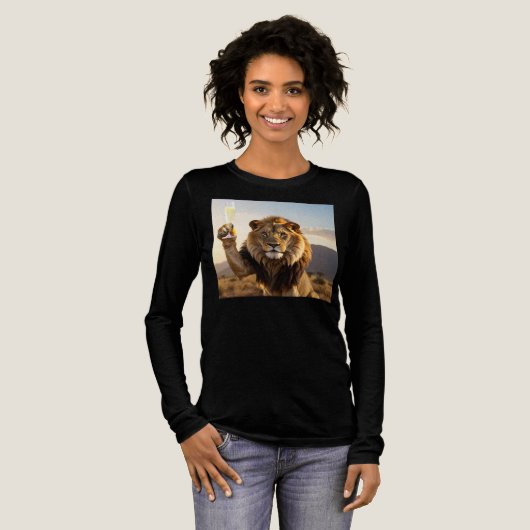Herzlichen Glückwunsch Löwe Tri-Blend Shirt (Volle Vorderseite)