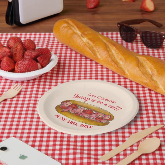 Herzlichen Glückwunsch Maine Sandwich zu einem Hum Pappteller (Picknick)