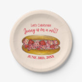 Herzlichen Glückwunsch Maine Sandwich zu einem Hum Pappteller (Vorderseite)