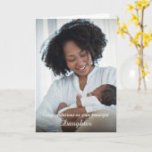 Herzlichen Glückwunsch Mama Vater New Baby Foto Cu Karte (Gelbe Blume)