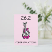 Herzlichen Glückwunsch Marathon Runner für Frauen Postkarte (Stehend Vorderseite)