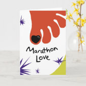 Herzlichen Glückwunsch Marathoner Card - Black Toe Karte (Gelbe Blume)