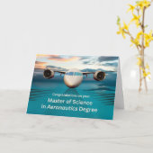 Herzlichen Glückwunsch Master of Science in Aerona Karte (Gelbe Blume)