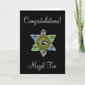 Herzlichen Glückwunsch Mazel Tov zu Ihrer Bar Mitz Karte (Vorderseite)