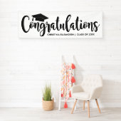 Herzlichen Glückwunsch Modern Black 2025 Abschluss Banner (Insitu)