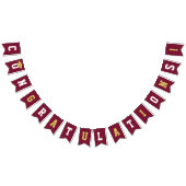 Herzlichen Glückwunsch Modern Burgund Gold Abschlu Wimpelkette (Alle)