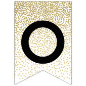 Herzlichen Glückwunsch Modern Gold Confetti Abschl Wimpelkette (Zweite Fahne)
