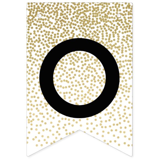 Herzlichen Glückwunsch Modern Gold Confetti Abschl Wimpelkette (Zweite Fahne)