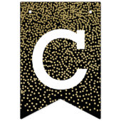Herzlichen Glückwunsch Modern Gold Confetti Abschl Wimpelkette (Erste Fahne)