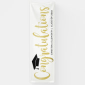 Herzlichen Glückwunsch Modern Gold Custom 2025 Abs Banner (Vertikal)