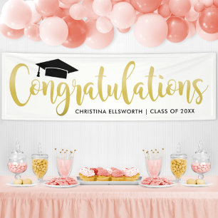 Herzlichen Glückwunsch Modern Gold Custom 2025 Abs Banner