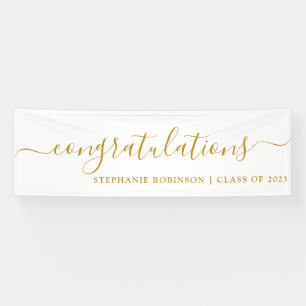 Herzlichen Glückwunsch Modern Gold Custom Abschlus Banner