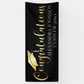 Herzlichen Glückwunsch Modern Gold Custom Year Abs Banner (Vertikal)