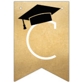 Herzlichen Glückwunsch Modern Gold Graduation Part Wimpelkette (Erste Fahne)