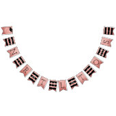 Herzlichen Glückwunsch Modern Rose Gold Graduation Wimpelkette (Alle)