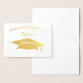 Herzlichen Glückwunsch Modern Simple Gold Cap Absc Folienkarte (Anzeige)