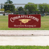 Herzlichen Glückwunsch Modern Simple Red Abschluss Banner (Insitu)