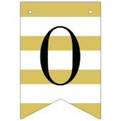 Herzlichen Glückwunsch Moderne Gold Black Graduati Wimpelkette (Zweite Fahne)