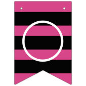 Herzlichen Glückwunsch Moderne Hot Pink Graduation Wimpelkette (Zweite Fahne)