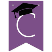 Herzlichen Glückwunsch Moderne Lila Graduierungspa Wimpelkette (Erste Fahne)