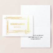 Herzlichen Glückwunsch Moderne Moderne Moderne Folienkarte (Anzeige)