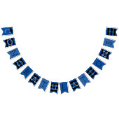 Herzlichen Glückwunsch Moderne Royal Blue Graduati Wimpelkette (Alle)