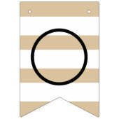 Herzlichen Glückwunsch Moderne rustikale Tan Gradu Wimpelkette (Zweite Fahne)