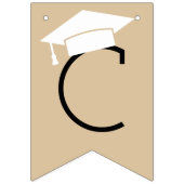 Herzlichen Glückwunsch Moderne rustikale Tan Gradu Wimpelkette (Erste Fahne)