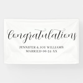 Herzlichen Glückwunsch Moderne Schwarze Schrift Ho Banner