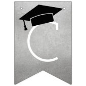 Herzlichen Glückwunsch Moderne Silver Graduation P Wimpelkette (Erste Fahne)