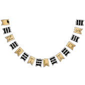 Herzlichen Glückwunsch Moderner Silver Gold Abschl Wimpelkette (Alle)