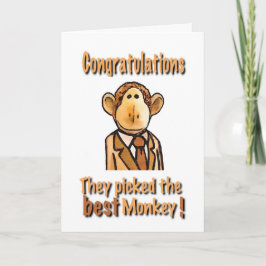 Herzlichen Glückwunsch Monkey Grußkarte Karte