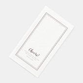 Herzlichen Glückwunsch Mr. & Mrs. Lila Chic Modern Serviette (Ecke)