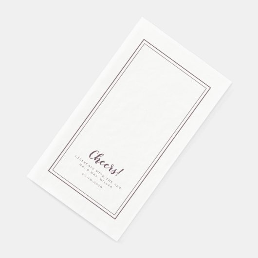 Herzlichen Glückwunsch Mr. & Mrs. Lila Chic Modern Serviette (Ecke)