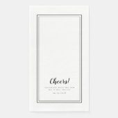 Herzlichen Glückwunsch Mr & Mrs Schwarz-weiß Moder Serviette (Vorderseite)