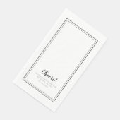 Herzlichen Glückwunsch Mr & Mrs Schwarz-weiß Moder Serviette (Ecke)