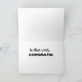 Herzlichen Glückwunsch Multi-Phrase-Typografie Karte (Innenseite)