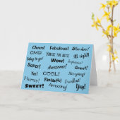Herzlichen Glückwunsch Multi-Phrase-Typografie Karte (Gelbe Blume)