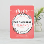 Herzlichen Glückwunsch Mutter Tag zu meinem günsti Dankeskarte (Stehend Vorderseite)