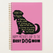 Herzlichen Glückwunsch Muttertag an die beste Hund Planer (Vorderseite)