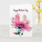 Herzlichen Glückwunsch Muttertag Danke und Liebe S Karte (Gelbe Blume)