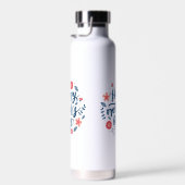 Herzlichen Glückwunsch Muttertag Zirkel Blumendesi Trinkflasche (Rechts)