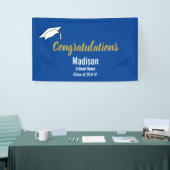 Herzlichen Glückwunsch Name des Blauen und Weißen  Banner (Messeveranstaltung)