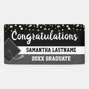 Herzlichen Glückwunsch Name und Schulbudget Verbot Banner