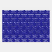 Herzlichen Glückwunsch Navy Blue White Class of 20 Geschenkpapier Set (Vorderseite 3)