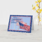 Herzlichen Glückwunsch Navy Graduate Card mit Flag Karte (Gelbe Blume)