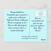 Herzlichen Glückwunsch Nephew Graduate Post Card Postkarte (Rückseite)